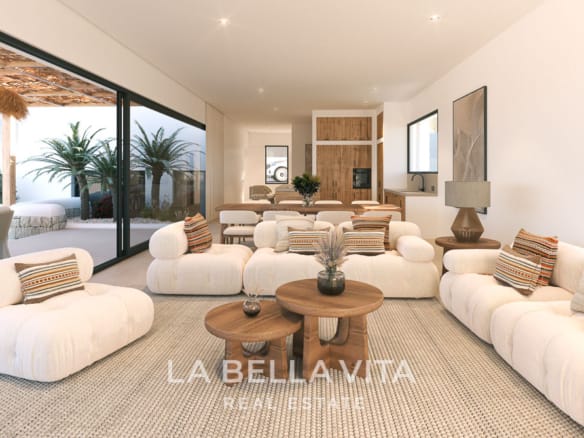 New build Single Storey Ibiza style property with private pool for sale in Javea, Alicante, Spain, Costa Blanca North