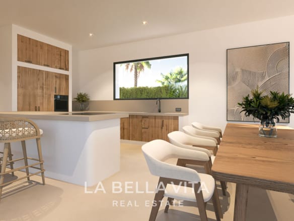 New build Single Storey Ibiza style property with private pool for sale in Javea, Alicante, Spain, Costa Blanca North