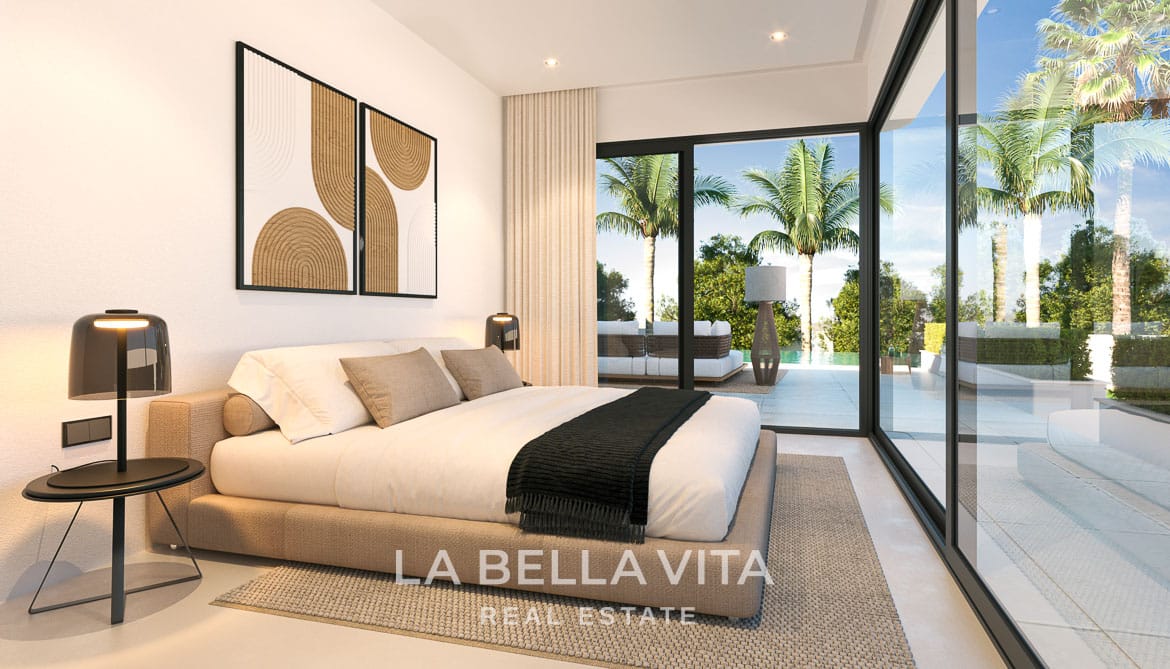 New build Single Storey Ibiza style property with private pool for sale in Javea, Alicante, Spain, Costa Blanca North