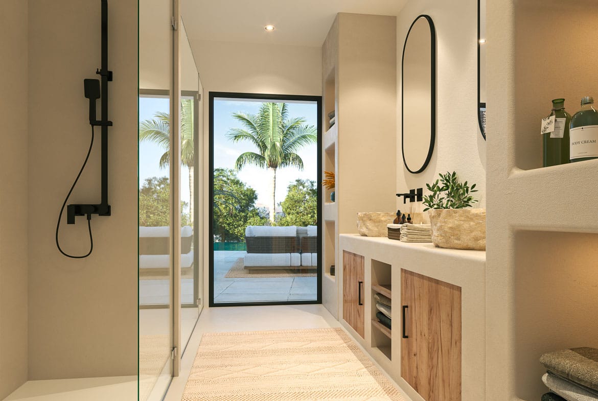 New build Single Storey Ibiza style property with private pool for sale in Javea, Alicante, Spain, Costa Blanca North