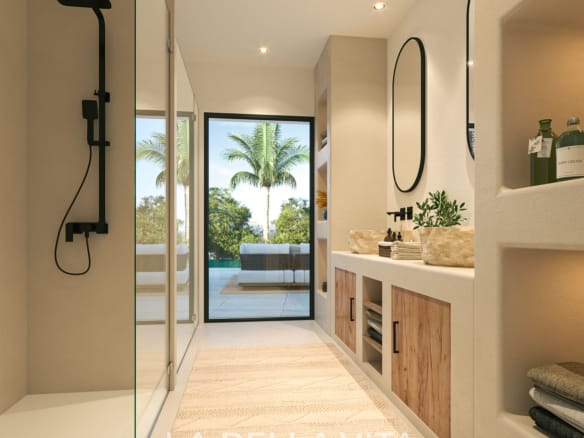 New build Single Storey Ibiza style property with private pool for sale in Javea, Alicante, Spain, Costa Blanca North