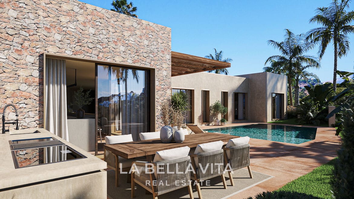 New build Mediterranean style villa with private pool, lift and garage for sale in Javea, Alicante, Spain