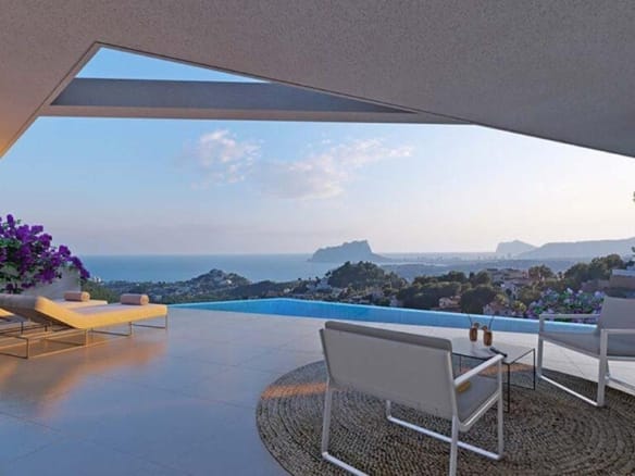 New Build 3 bedroom Villa with Sea View for Sale in Benitachell, Costa Blanca North