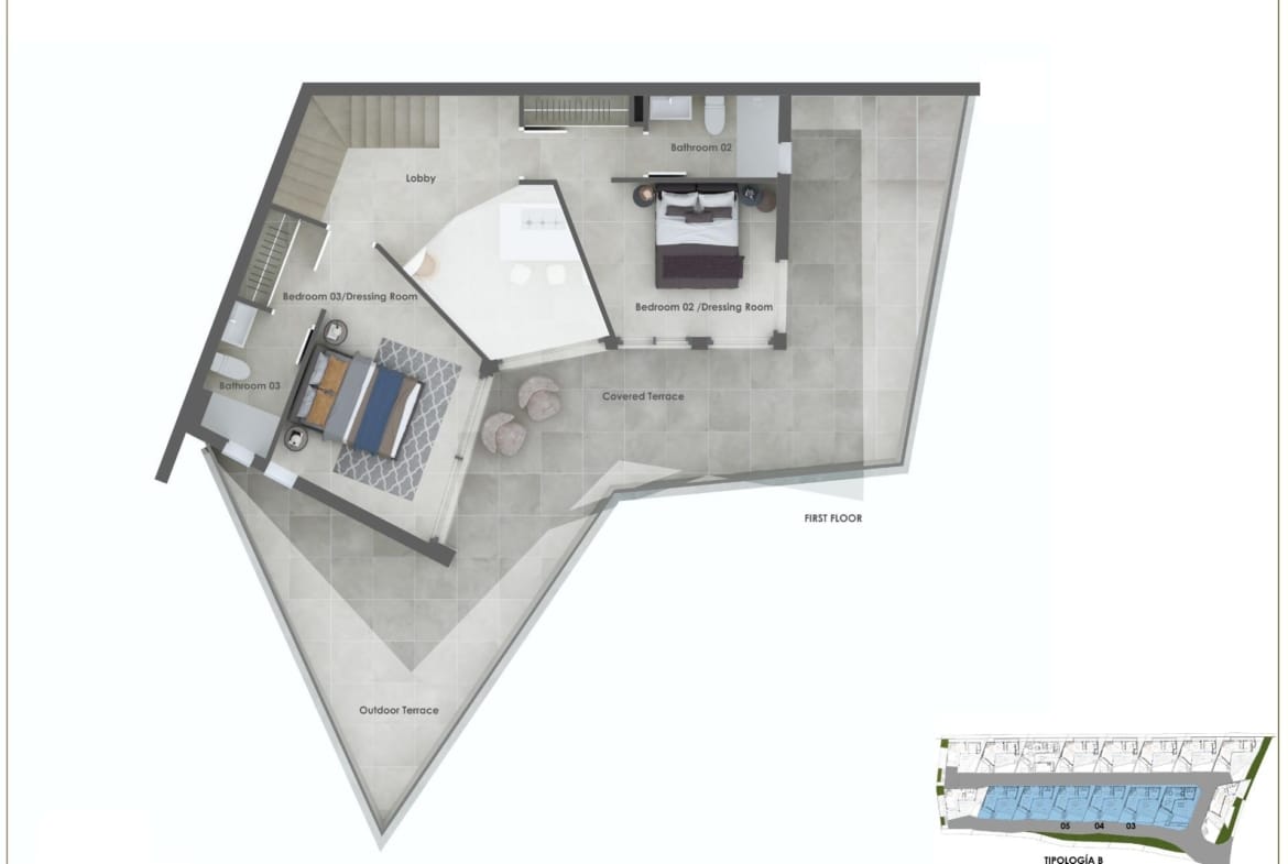 New Build 3 bedroom Villa with Sea View for Sale in Benitachell, Costa Blanca North floor plan