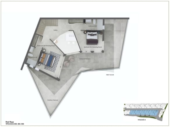 New Build 3 bedroom Villa with Sea View for Sale in Benitachell, Costa Blanca North floor plan