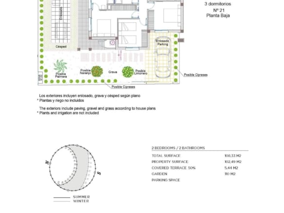 Modern 3-bedroom Ground Floor Apartments with Private Garden in Ciudad Quesada