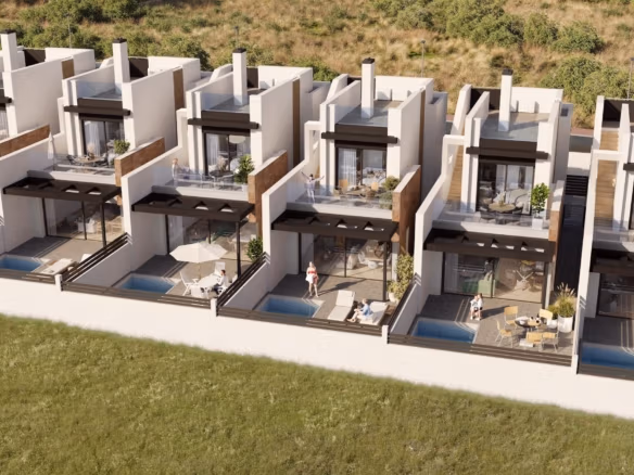 New Build Villas with Private Pool by the sea for sale in Aguas Nuevas, Torrevieja