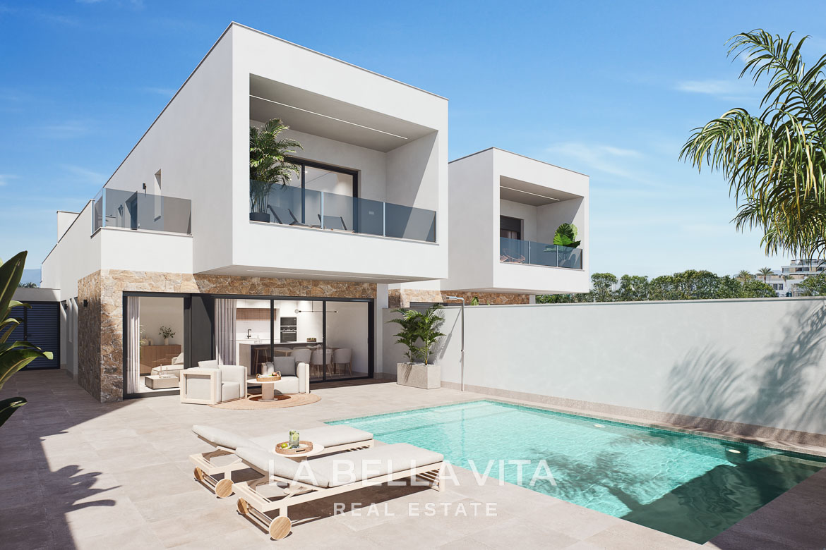 Modern New Build Villas with private pool for sale in San Pedro del Pinatar