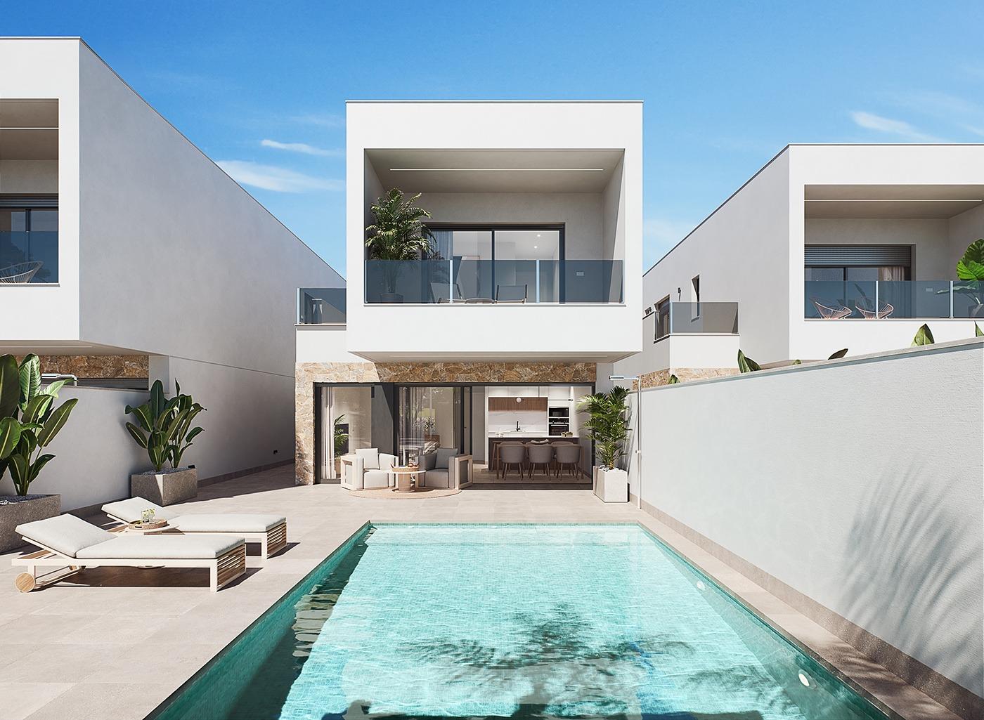 Modern New Build Villas with private pool for sale in San Pedro del Pinatar