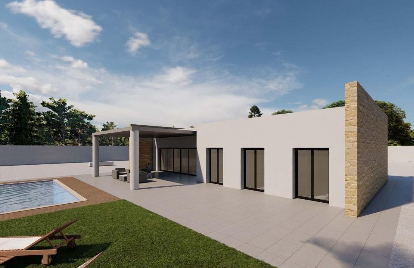Modern newly built villa on a large rural plot near Pinoso in Campo