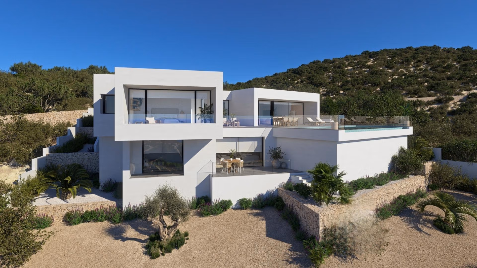 Elegant Minimalist Sea View Villa in Cumbre del Sol – Modern Mediterranean Serenity