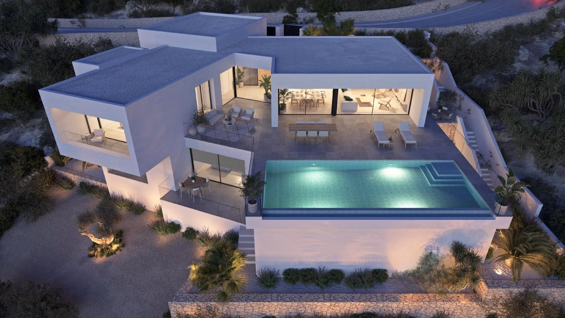 Elegant Minimalist Sea View Villa in Cumbre del Sol – Modern Mediterranean Serenity