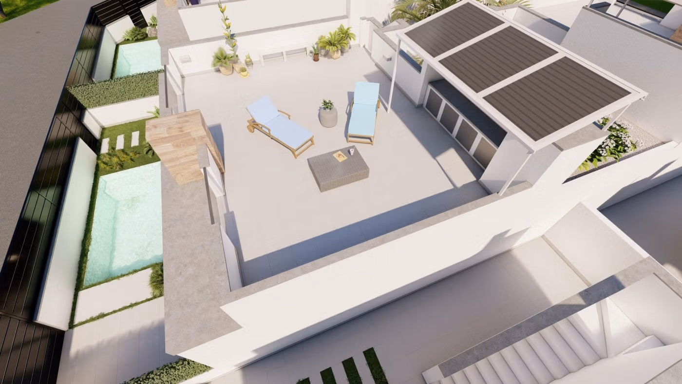 NEW-BUILD-SEMI-DETACHED-VILLAS-IN-ROLDAN-16 Нова ъглова вила с частен басейн за продажба в El Alba Mediterranean Resort, Ролдан, Мурсия