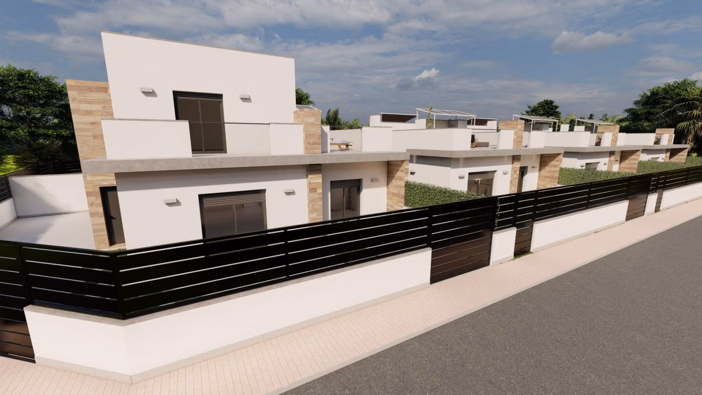 NEW-BUILD-SEMI-DETACHED-VILLAS-IN-ROLDAN-18 Нова ъглова вила с частен басейн за продажба в El Alba Mediterranean Resort, Ролдан, Мурсия