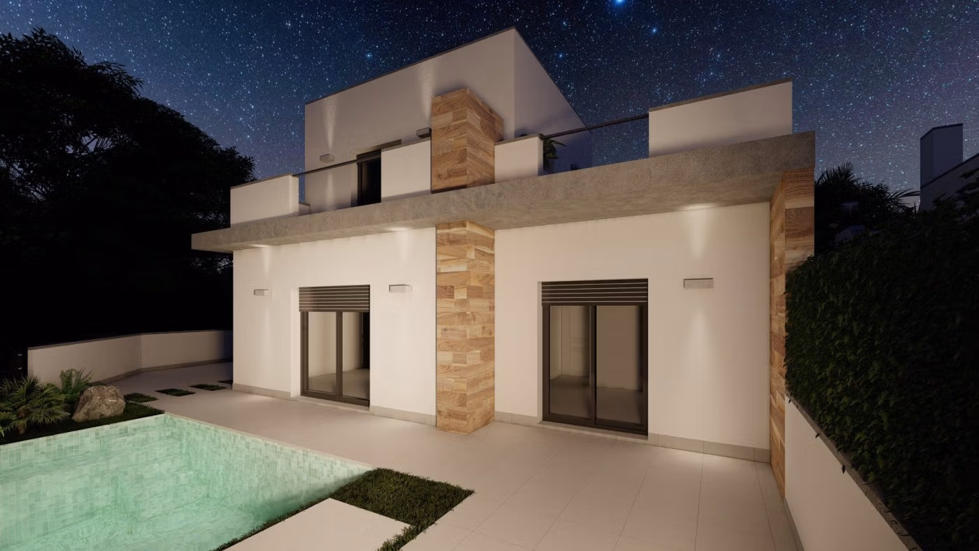 NEW-BUILD-SEMI-DETACHED-VILLAS-IN-ROLDAN-20 Нова ъглова вила с частен басейн за продажба в El Alba Mediterranean Resort, Ролдан, Мурсия