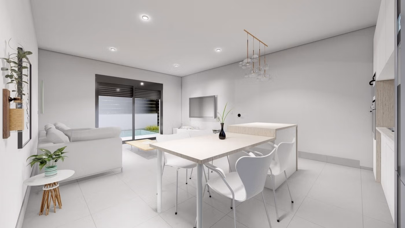 NEW-BUILD-SEMI-DETACHED-VILLAS-IN-ROLDAN-8 Нова ъглова вила с частен басейн за продажба в El Alba Mediterranean Resort, Ролдан, Мурсия