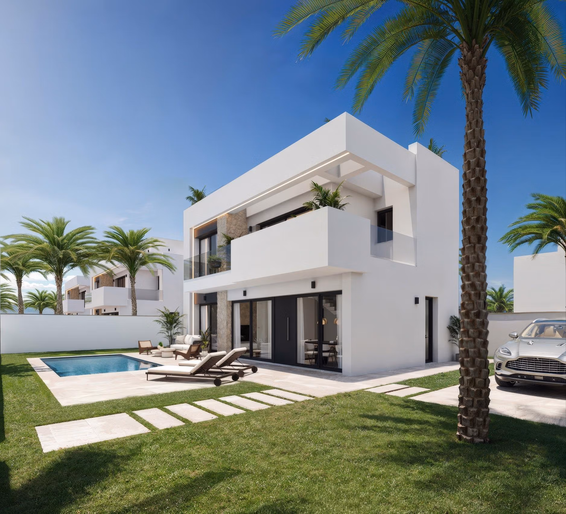 Nuove ville di lusso con seminterrato in vendita a Santa Rosalia Lake & Life Resort, Murcia