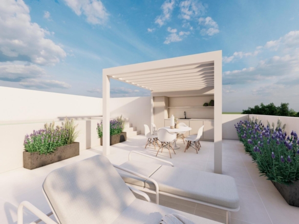 New Build Top Floor Apartment with Private Solarium and Pool for Sale in Pilar de la Horadada