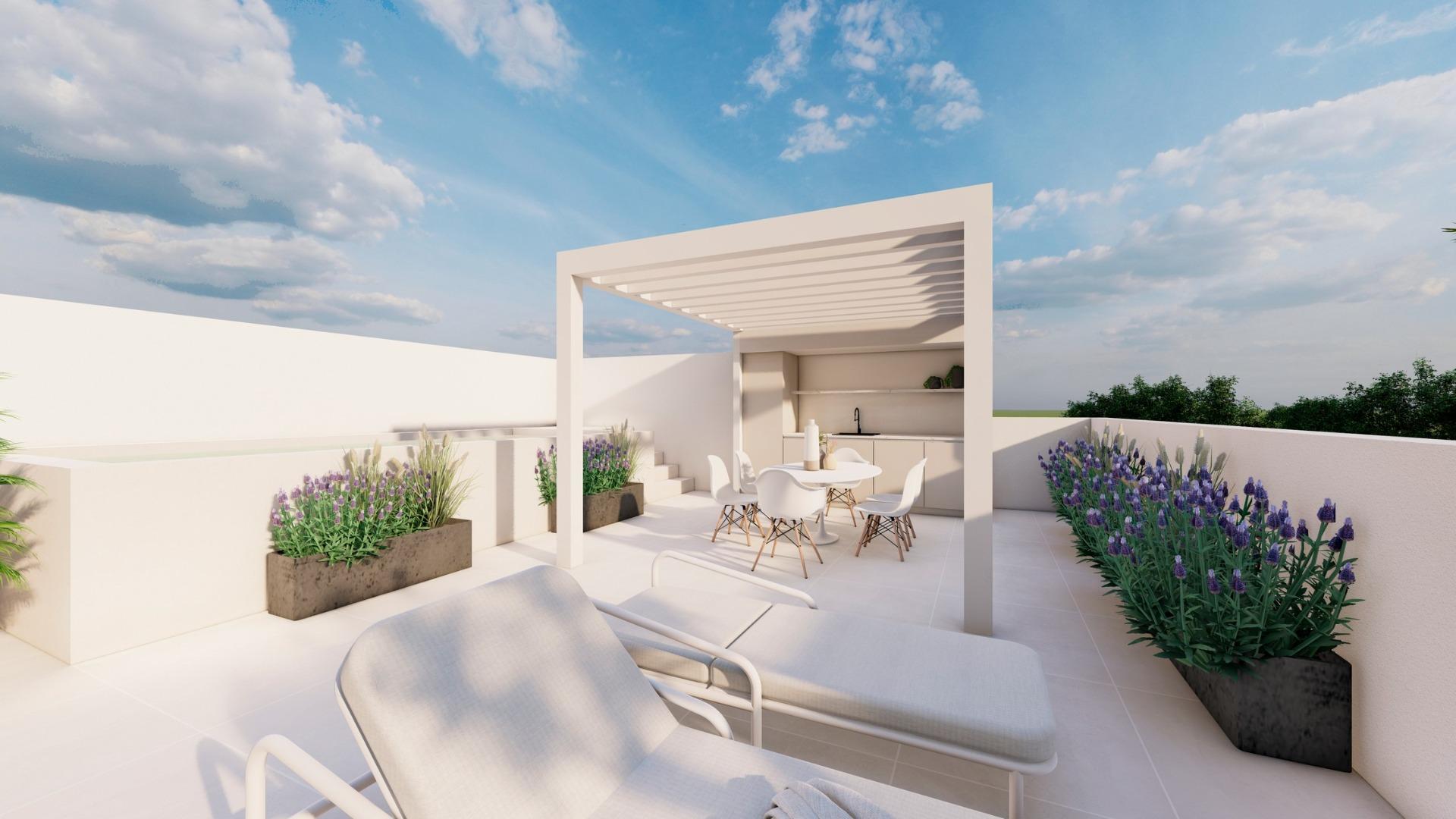 New Build Top Floor Apartment with Private Solarium and Pool for Sale in Pilar de la Horadada