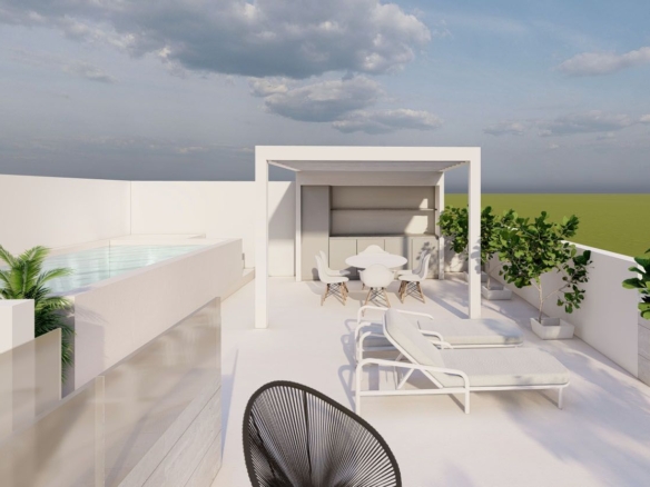New Build Top Floor Apartment with Private Solarium and Pool for Sale in Pilar de la Horadada