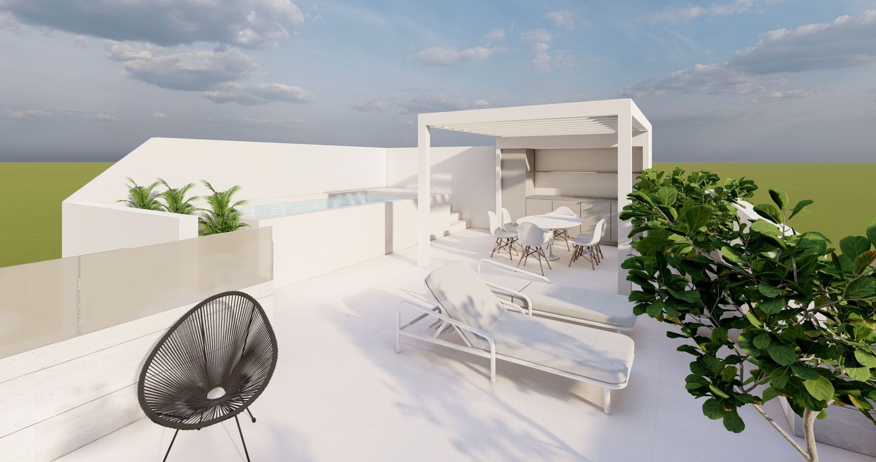 New Build Top Floor Apartment with Private Solarium and Pool for Sale in Pilar de la Horadada