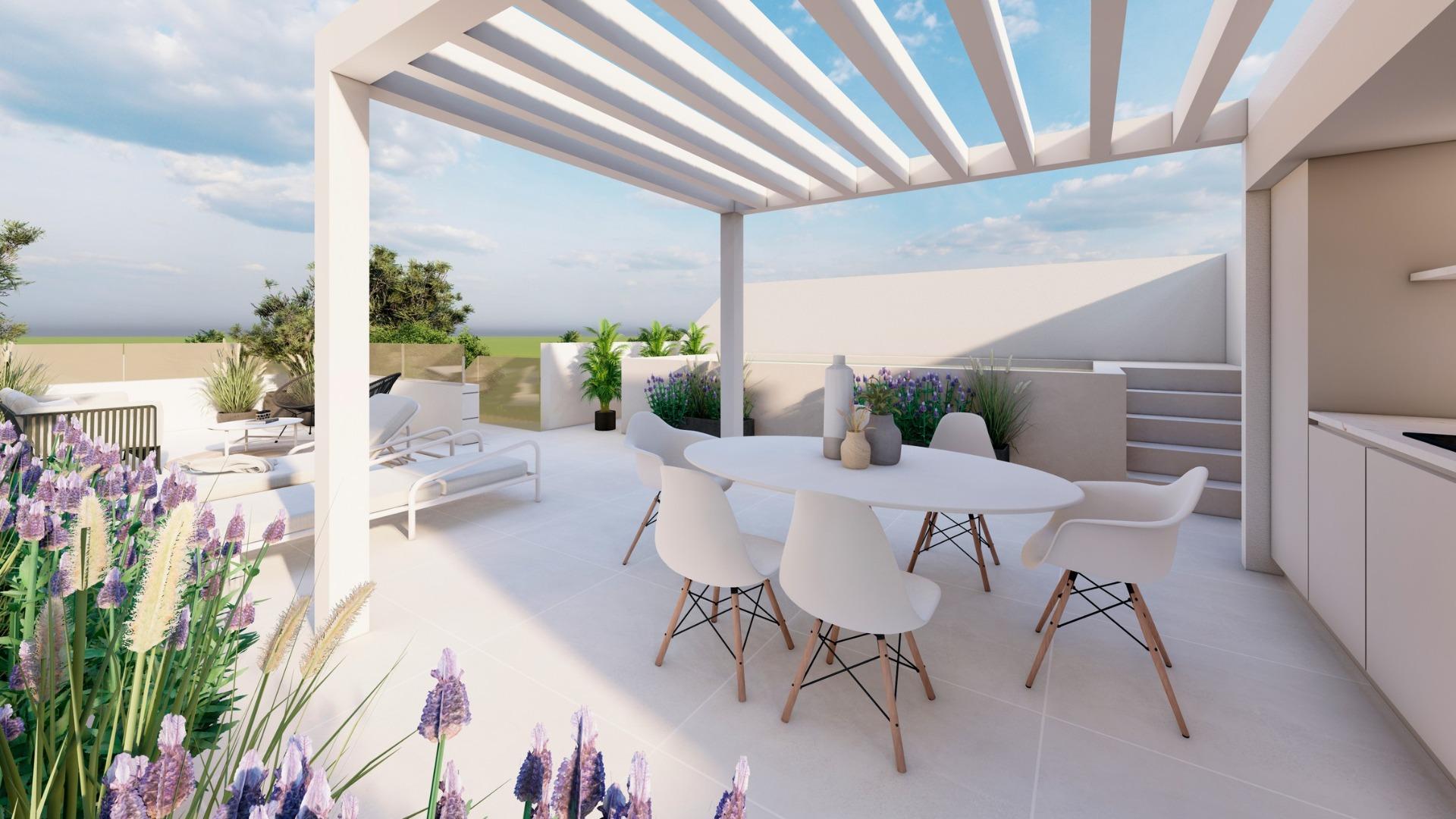 New Build Top Floor Apartment with Private Solarium and Pool for Sale in Pilar de la Horadada