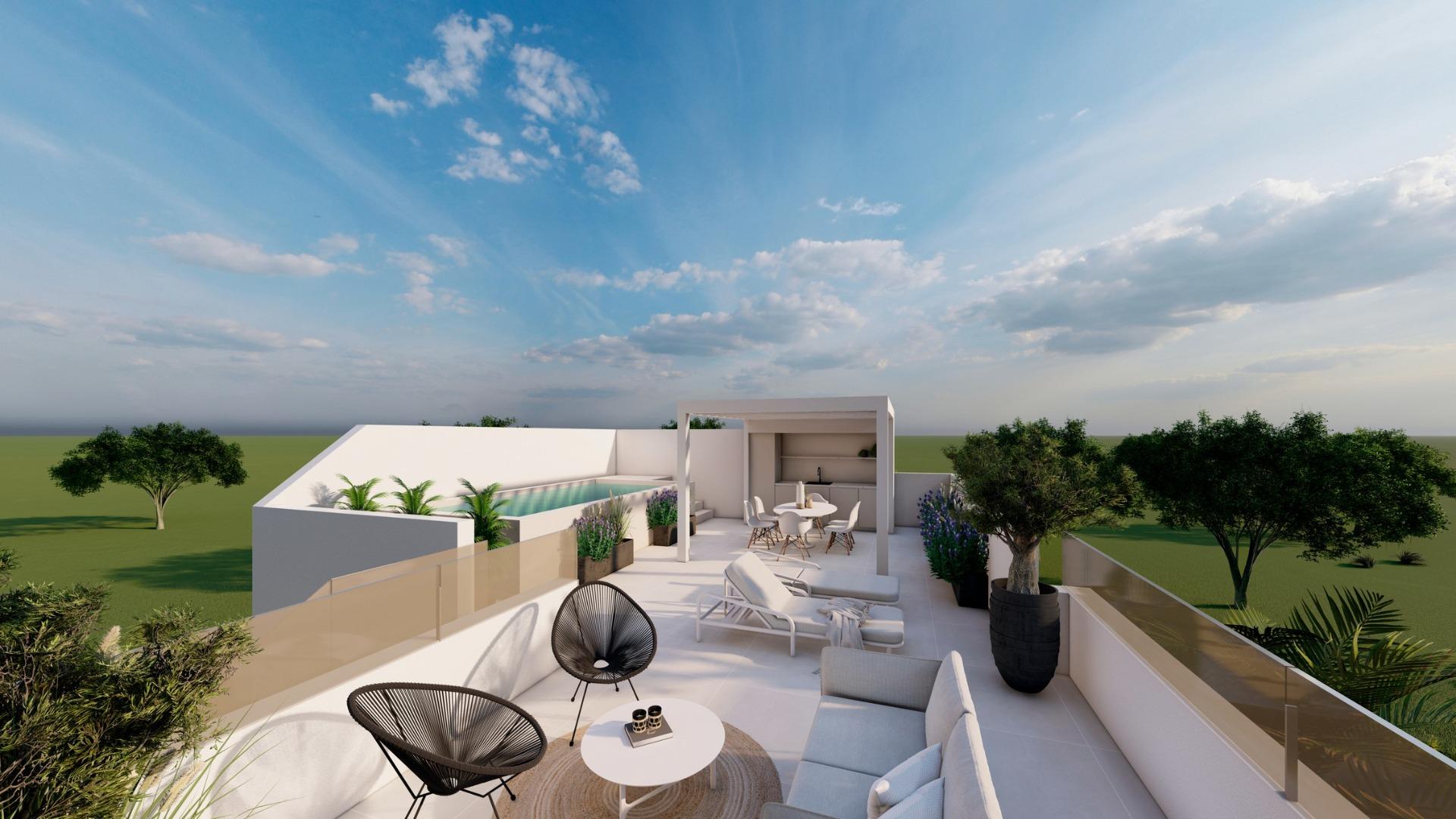 New Build Top Floor Apartment with Private Solarium and Pool for Sale in Pilar de la Horadada