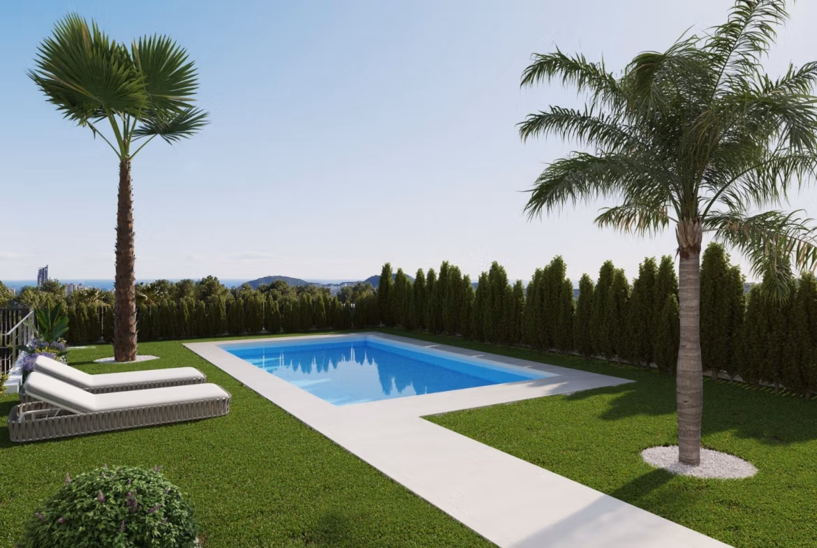 New Build Villas with Sea Views for Sale in Sierra Cortina, Finestrat Near Benidorm