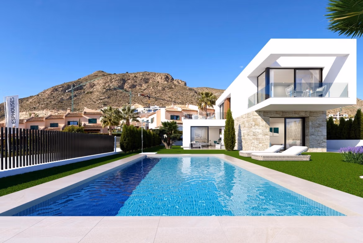 New Build Villas with Sea Views for Sale in Sierra Cortina, Finestrat Near Benidorm