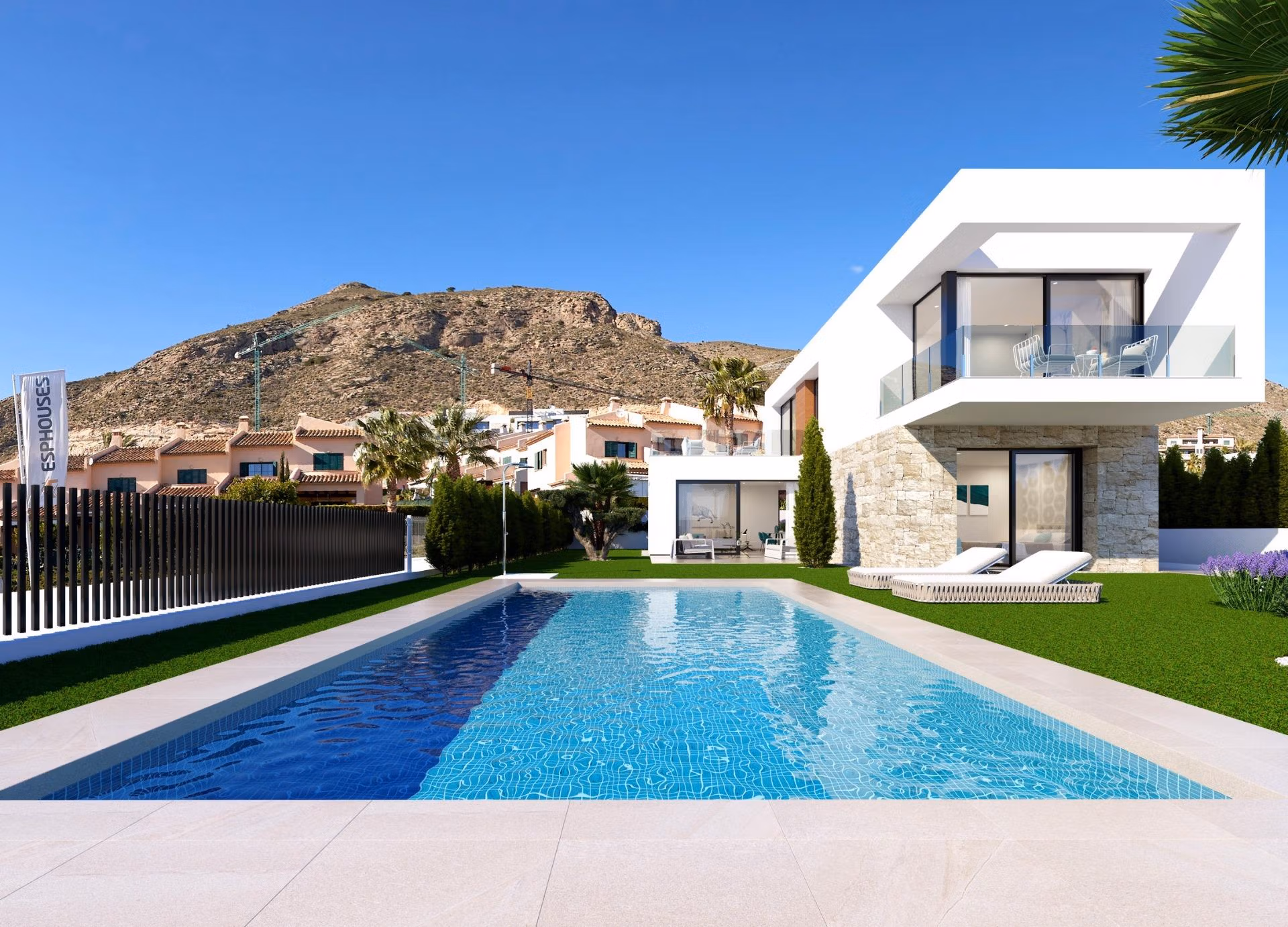 New Build Villas with Sea Views for Sale in Sierra Cortina, Finestrat Near Benidorm