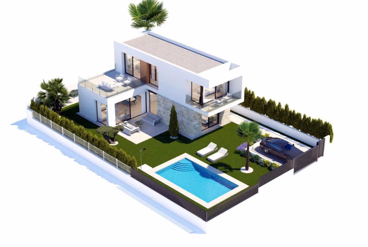 New Build Villas with Sea Views for Sale in Sierra Cortina, Finestrat Near Benidorm