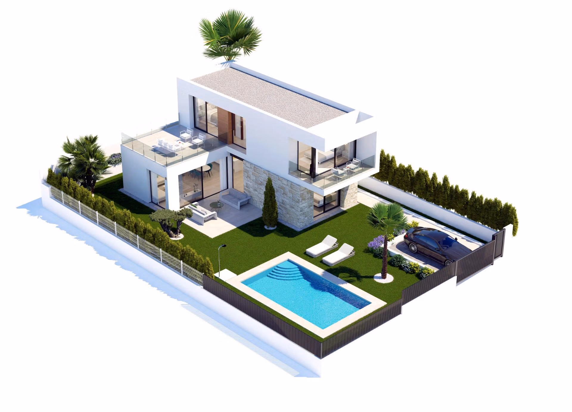 New Build Villas with Sea Views for Sale in Sierra Cortina, Finestrat Near Benidorm