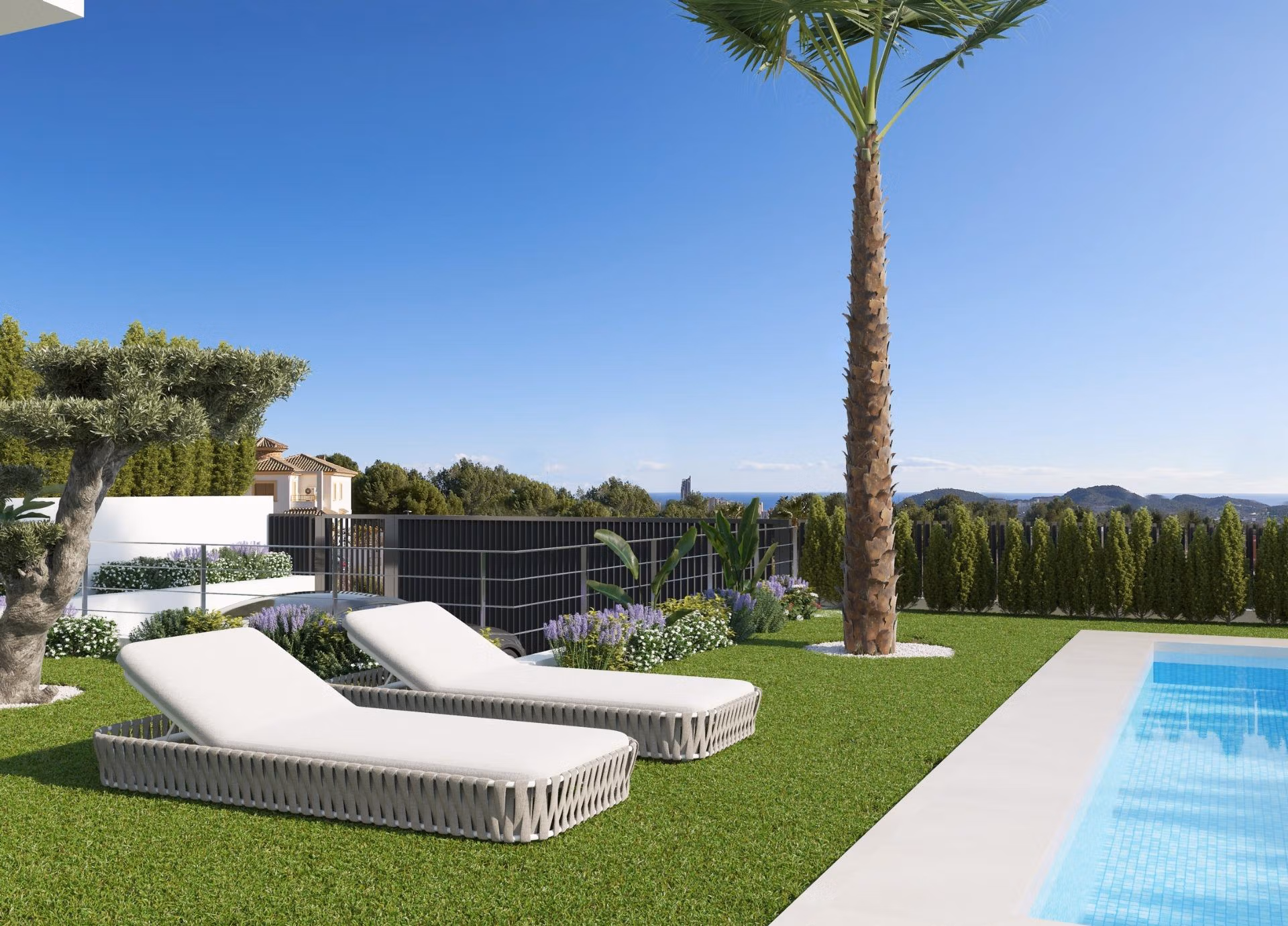 New Build Villas with Sea Views for Sale in Sierra Cortina, Finestrat Near Benidorm
