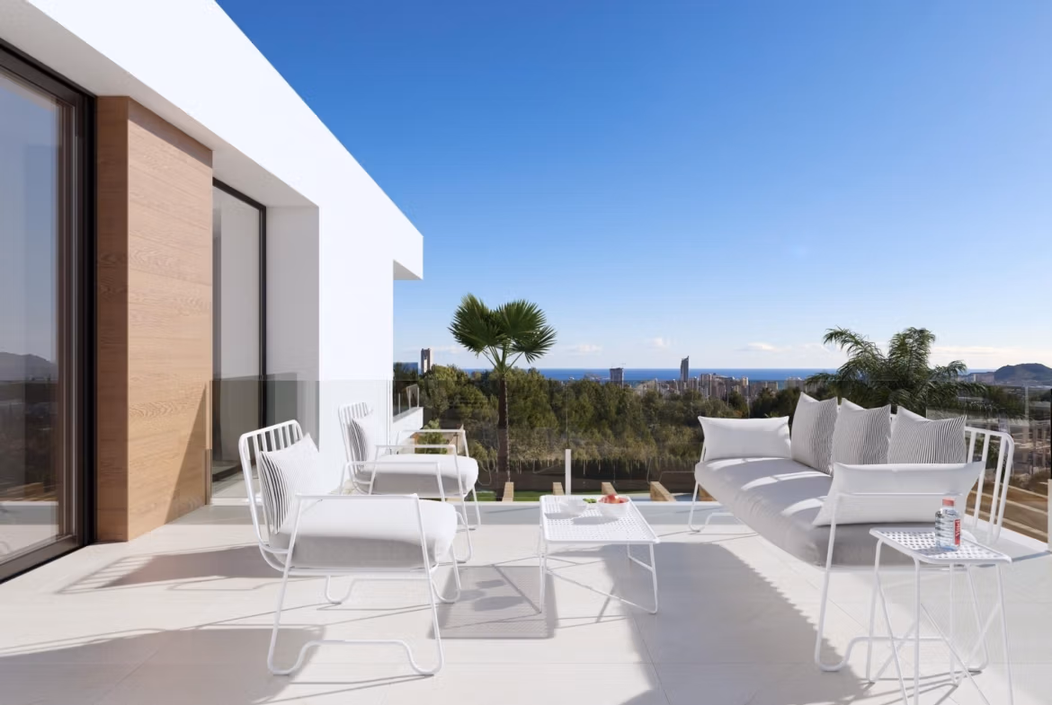 New Build Villas with Sea Views for Sale in Sierra Cortina, Finestrat Near Benidorm
