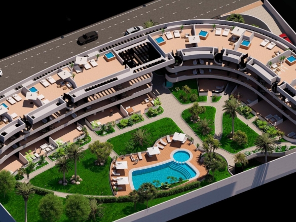 New Build 2 Bedroom Penthouse Apartment with Solarium for Sale in La Serena Golf, Los Alcázares