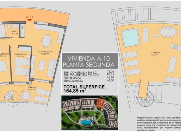 New Build 2 Bedroom Penthouse Apartment with Solarium for Sale in La Serena Golf, Los Alcázares