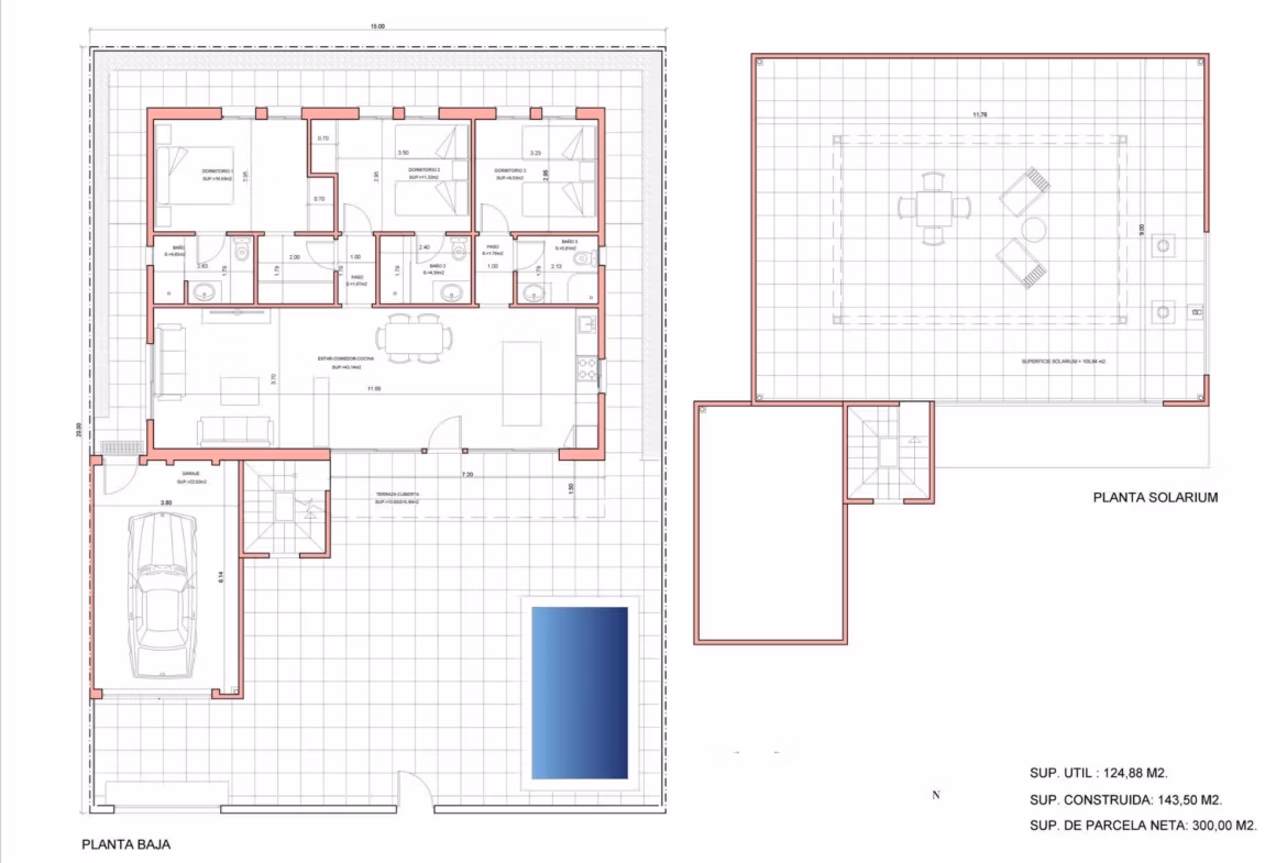 New Build 3 Bedroom Villa with Garage and Private Pool for Sale in Fuente Álamo, Murcia