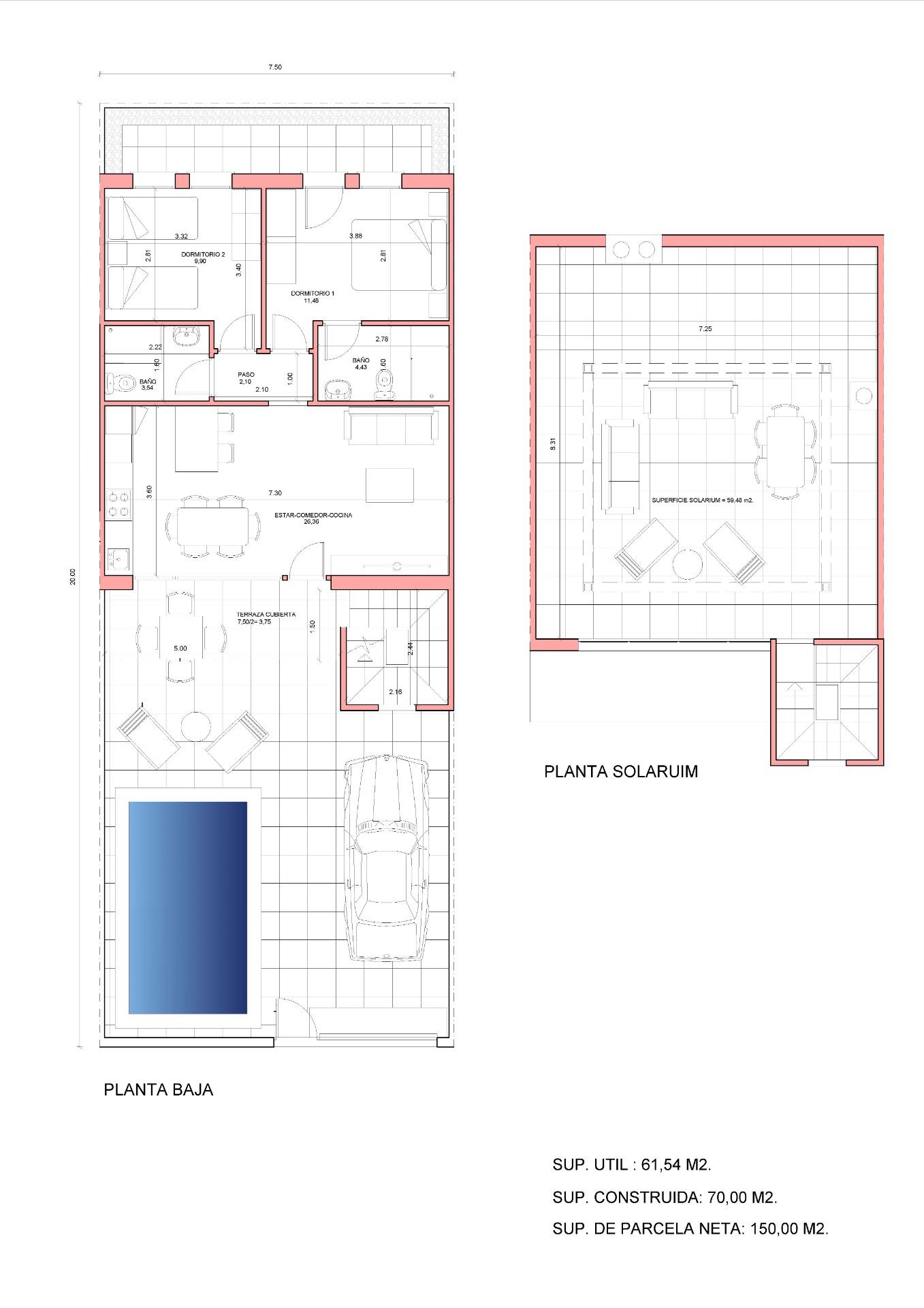 New Build 2 Bedroom Properties with Private Pool for Sale in Fuente Álamo, Murcia
