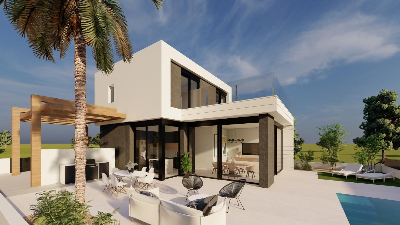 NEW BUILD VILLAS IN PILAR DE LA HORADADA ON THE GOLF COURSE in Roda Golf