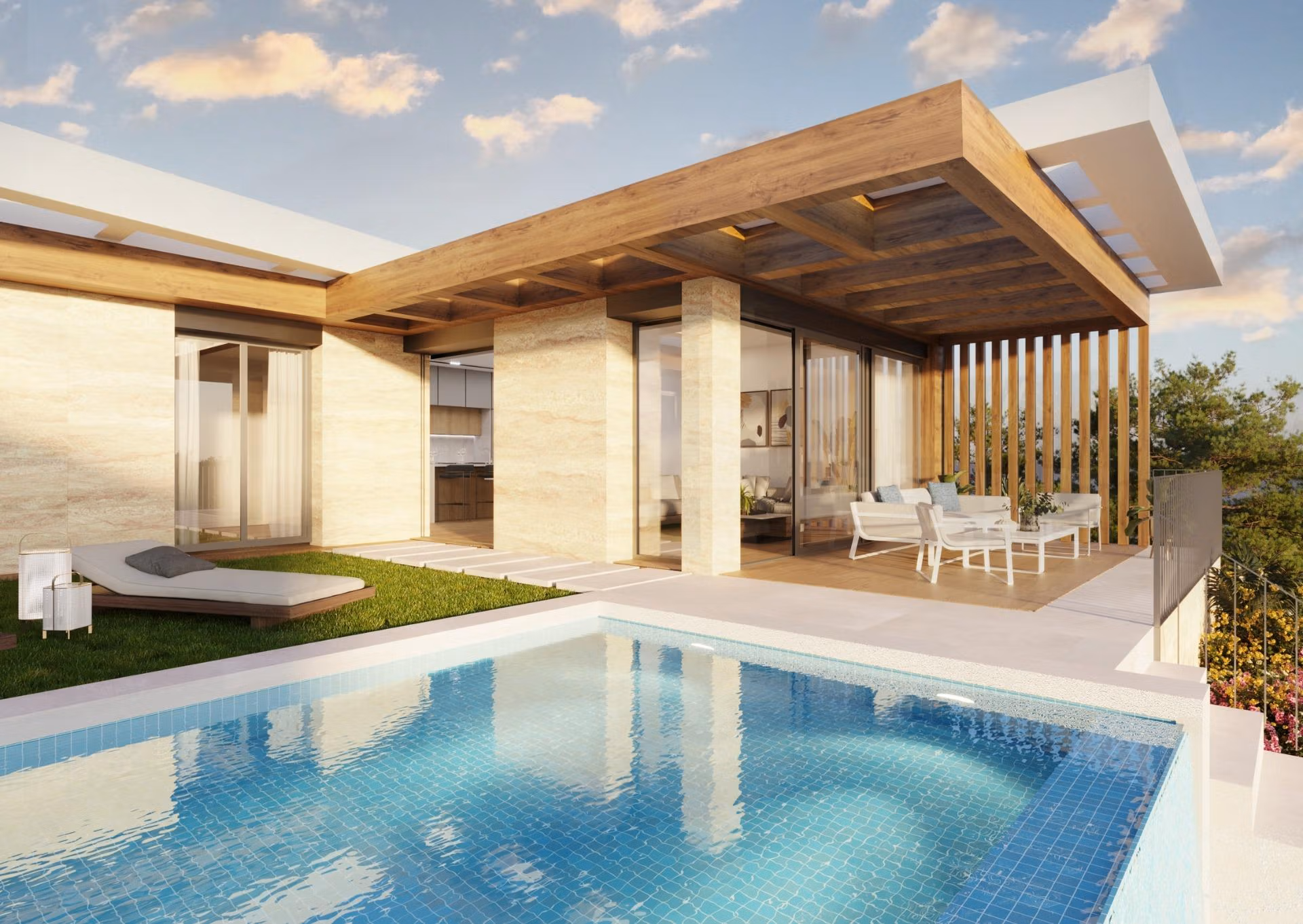New Build Single Storey Villas with Private Pool for sale in Polop, Costa Blanca North