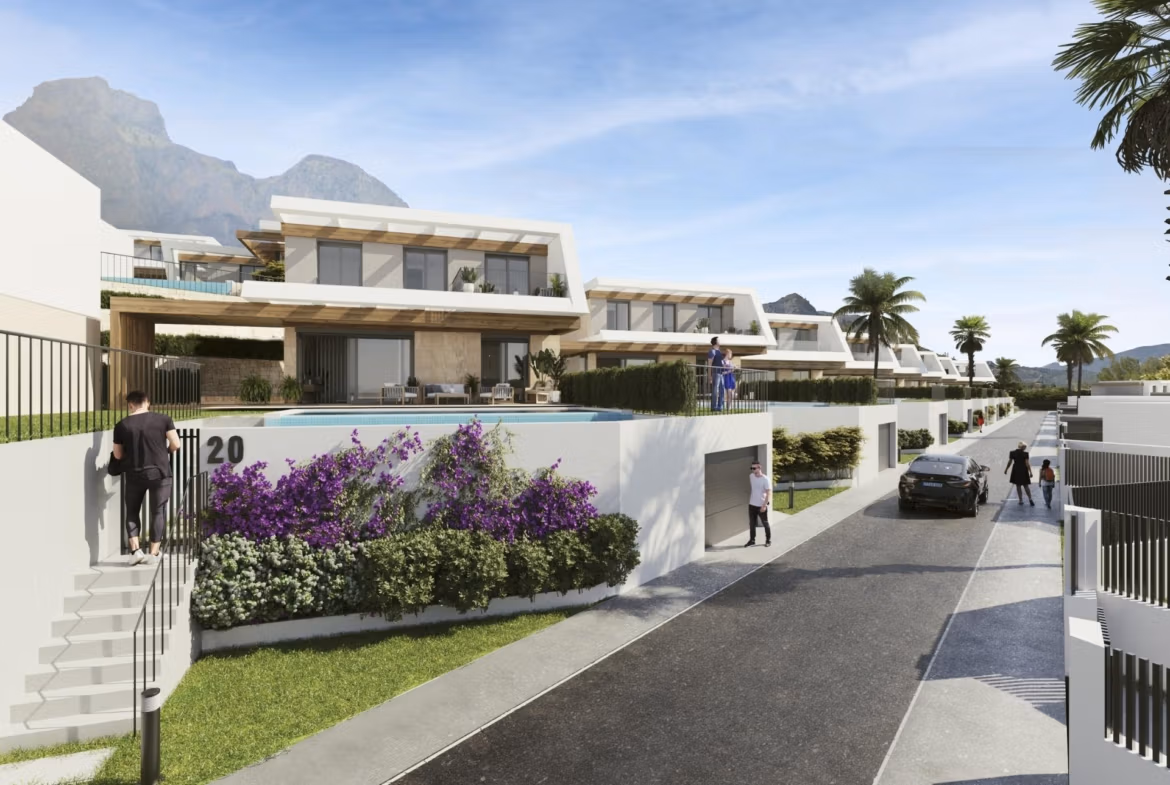 New Build Single Storey Villas with Private Pool for sale in Polop, Costa Blanca North