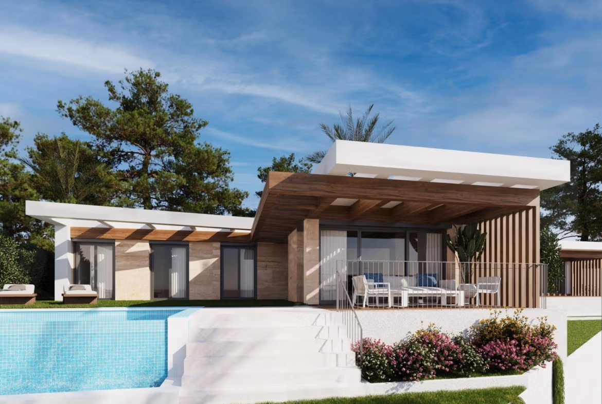 New Build Single Storey Villas with Private Pool for sale in Polop, Costa Blanca North