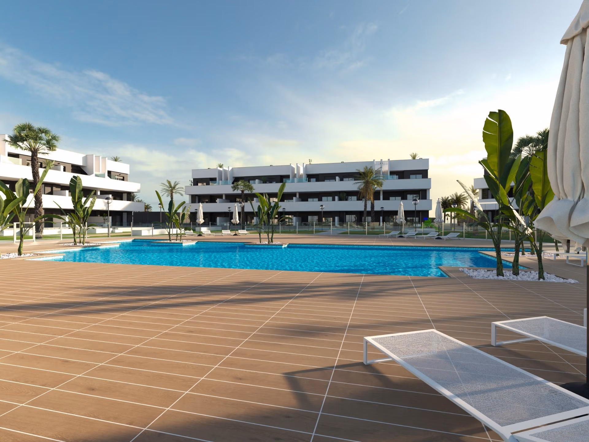 New-Build-Tourist-Licensed-Apartments-with-Lagoon-Views-in-El-Raso-Guardamar-del-Segura-13 2 slaapkamers toeristenappartement op de bovenste verdieping met privé zonnestudio te koop in El Raso