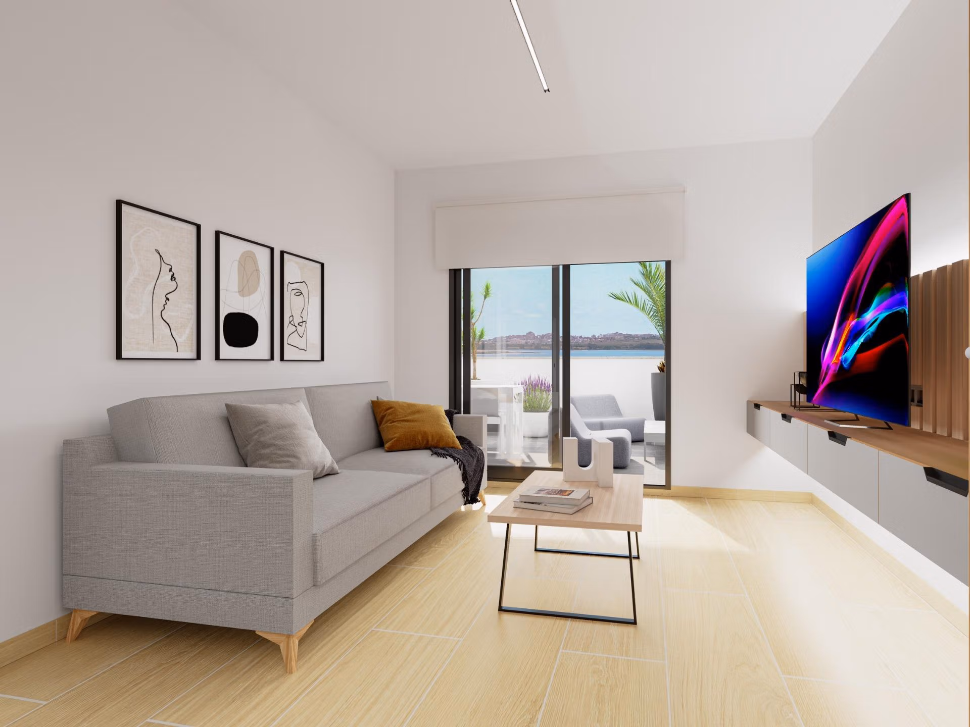 New-Build-Tourist-Licensed-Apartments-with-Lagoon-Views-in-El-Raso-Guardamar-del-Segura-8 2 slaapkamers toeristenappartement op de bovenste verdieping met privé zonnestudio te koop in El Raso