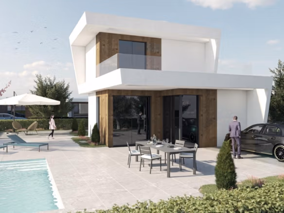 New Build Villas in Altaona Golf Resort Murcia with Private Pool and Mountain Views