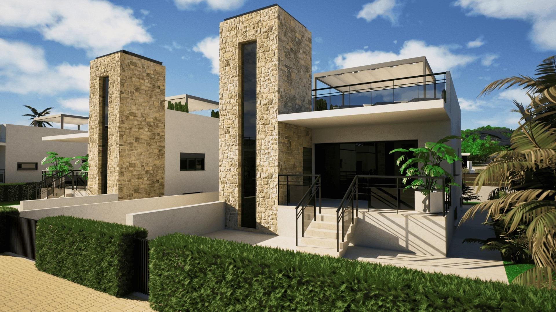 New Build Villas in Camposol Golf (Mazarron-Murcia) with Private Solarium and Basement in Camposol Golf
