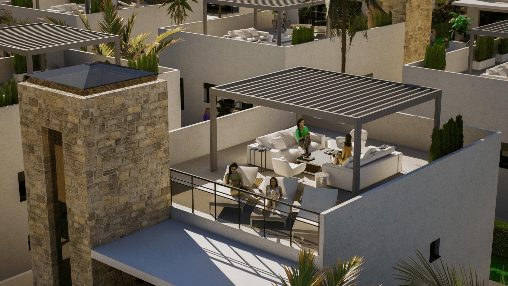 New-Build-Villas-in-Camposol-Golf-Mazarron-Murcia-with-Private-Solarium-and-Basement-7 Modern New Build 3 Bedroom Villa with Solarium and Basement for Sale in Camposol Golf, Mazarrón