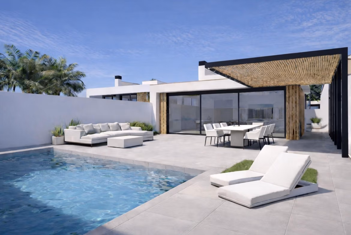 New Build 3 Bedroom Single Level Villas for Sale Near La Serena Golf, Los Alcazares
