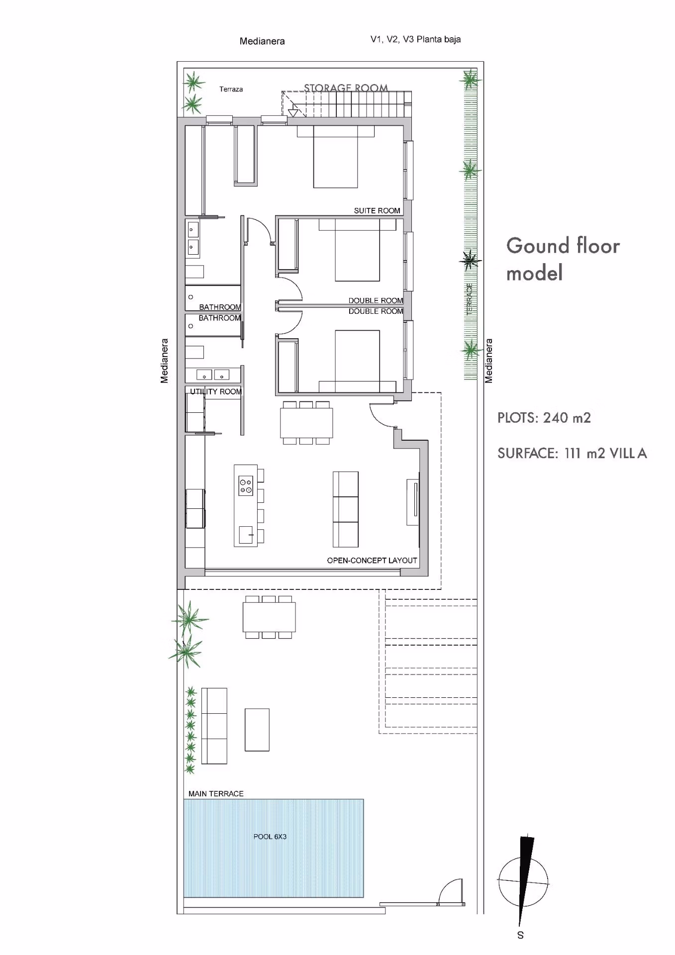 New Build 3 Bedroom Single Level Villas for Sale Near La Serena Golf, Los Alcazares
