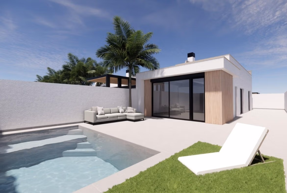 New Build 3 Bedroom Single Level Villas for Sale Near La Serena Golf, Los Alcazares